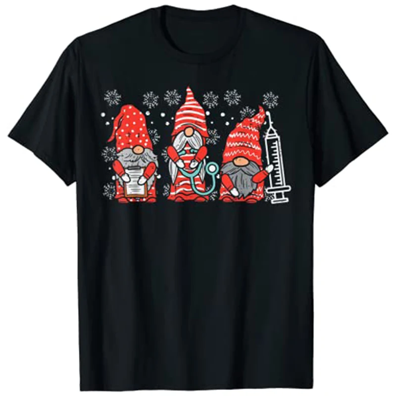 

Nurse Christmas Gnomes Cute Nurses Xmas Pajamas PJs Women T-Shirt