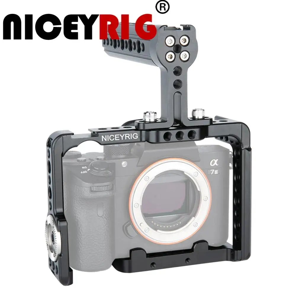 Клетка для камеры NICEYRIG, Rig для Sony a7m3 a7r3 A7RIII a73 A7III a7m3 A7MIII A9 a7r2 A7RII a7s2 A7SII dslr, верхняя рука 1/4 