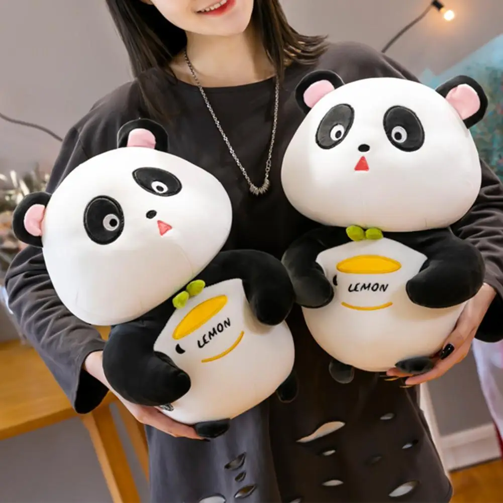 

Non-deforming Panda Plush Cushion Interesting Expression Lovely Cute Panda Plush Pillow for Girl