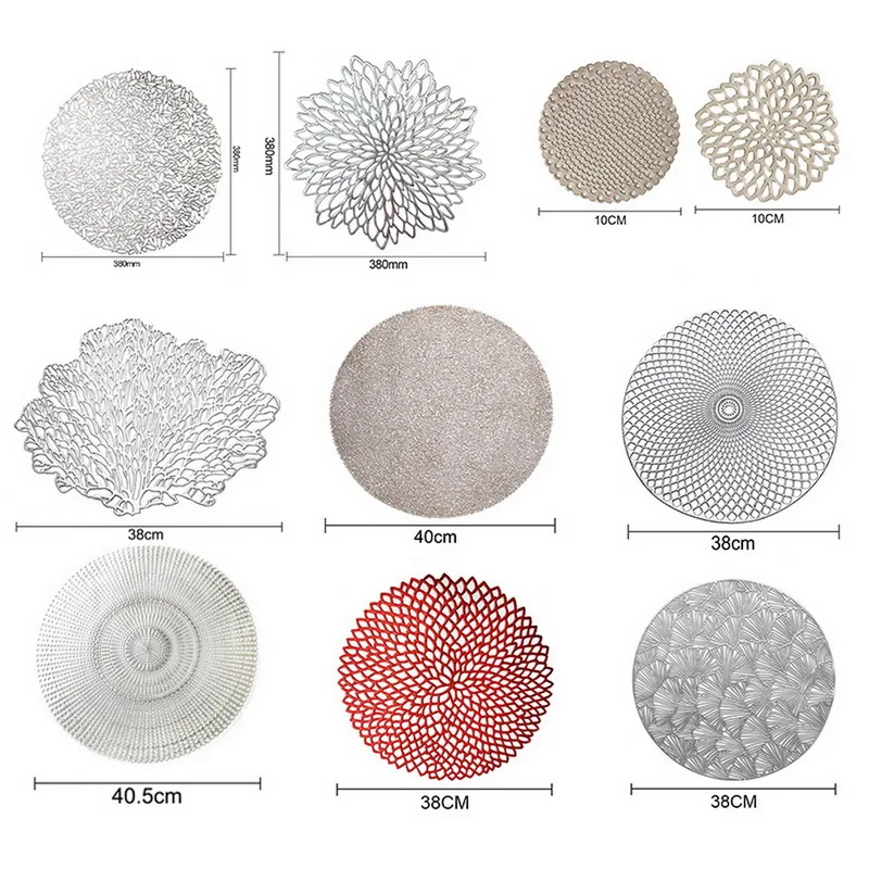 

Hot PVC Hollow Insulation Coaster Pads Kitchen Accessories Table Bowl Mats Home Decor Heat Resistant Placemat For Dining Table