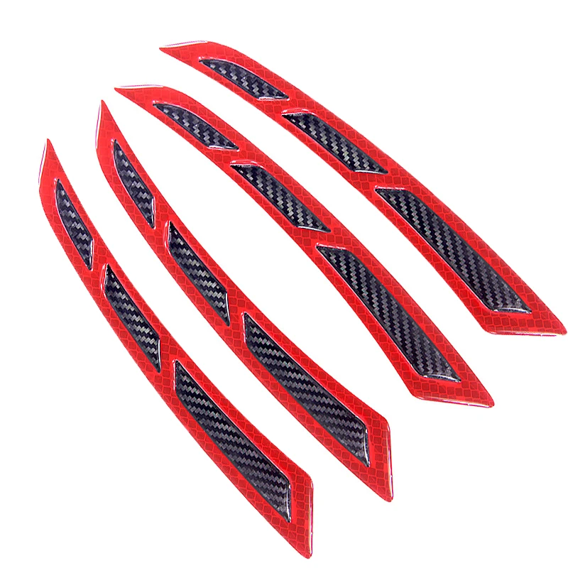 

Car luminous body stickers carbon fiber pvc protective wheel eyebrow bumper reflective glue Car Accessories Driving Safety
