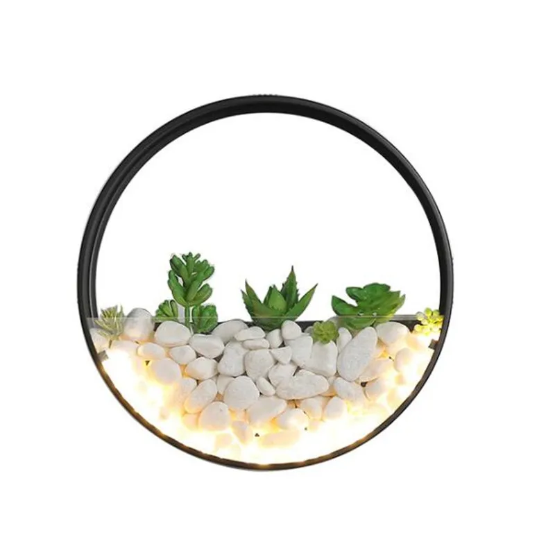 Nordic plant wall lights Creative bedside bedroom lamp wedding room staircase living room simple modern aisle wall lamp