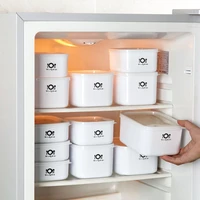 plastic refrigerator fruit crisper microwave oven lunch box rectangular small lunch box food storage box