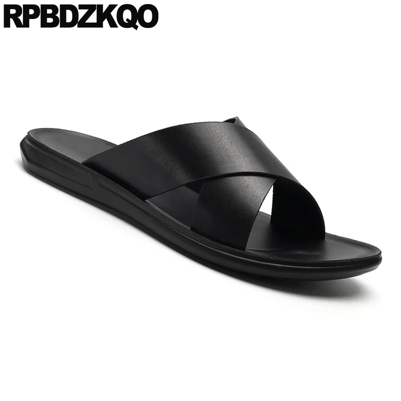 Мужские сандалии кожаное лето мягкий мода воды обувь пляж водонепроницаемый