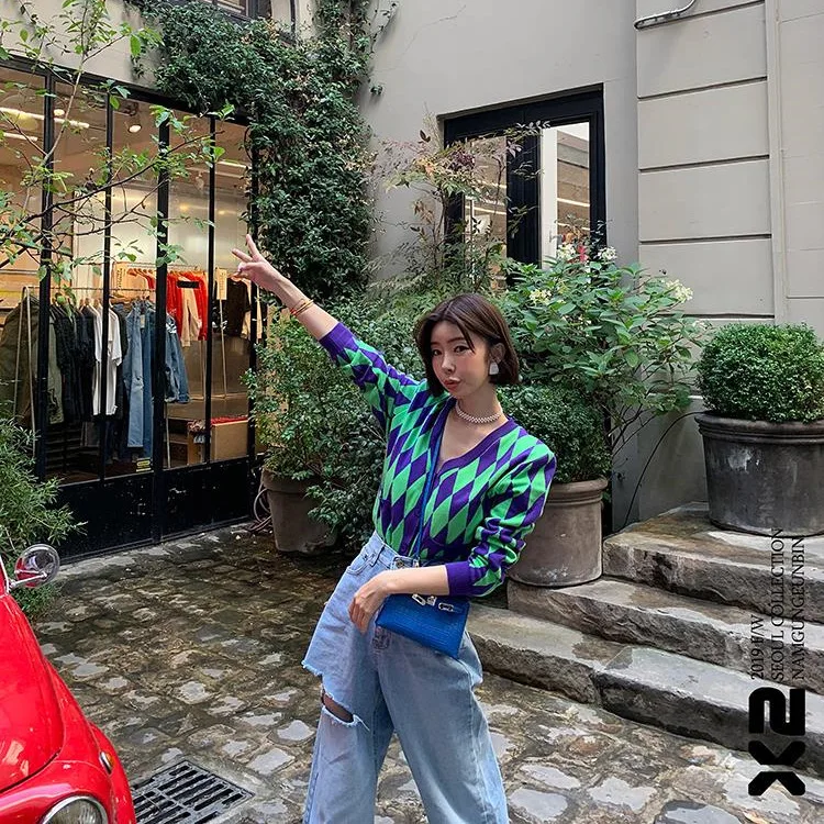 Прямые женские джинсы с потертостями X2 высокой талией и низким вырезом прямые