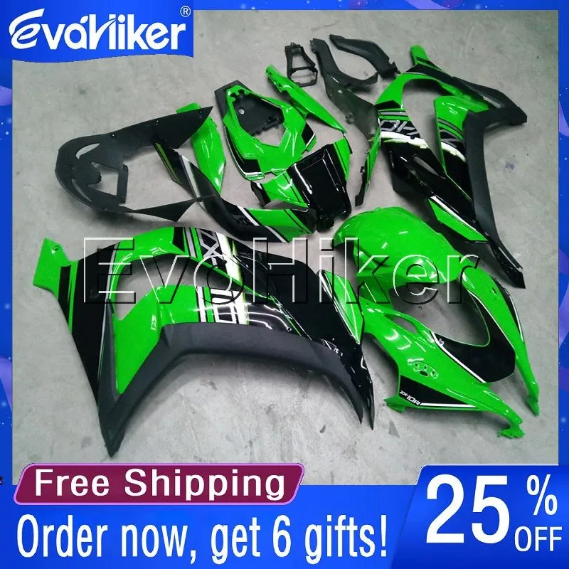 

Custom motorcycle cowl for ZX10R 2016-2018 ABS fairing Injection mold motorcycle bodywork kit green+gifts