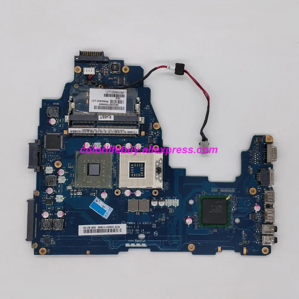 Mainboard para Toshiba Genuine Pwwaa Computador Portátil Placa-mãe Satélite C660 Testado K000111590 La-6841p Uma