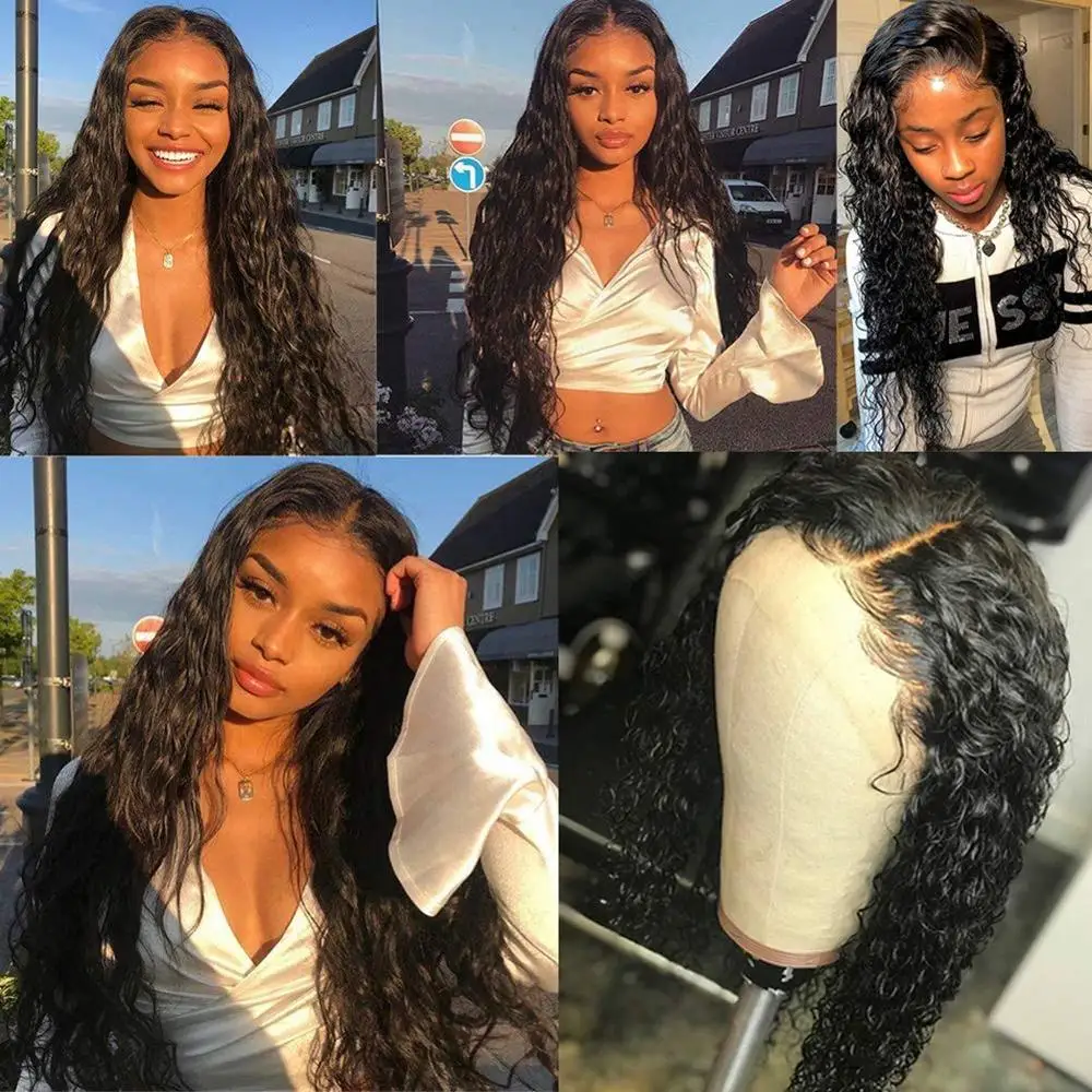 Парик из человеческих волос высокой плотности вьющиеся светлые волосы парик