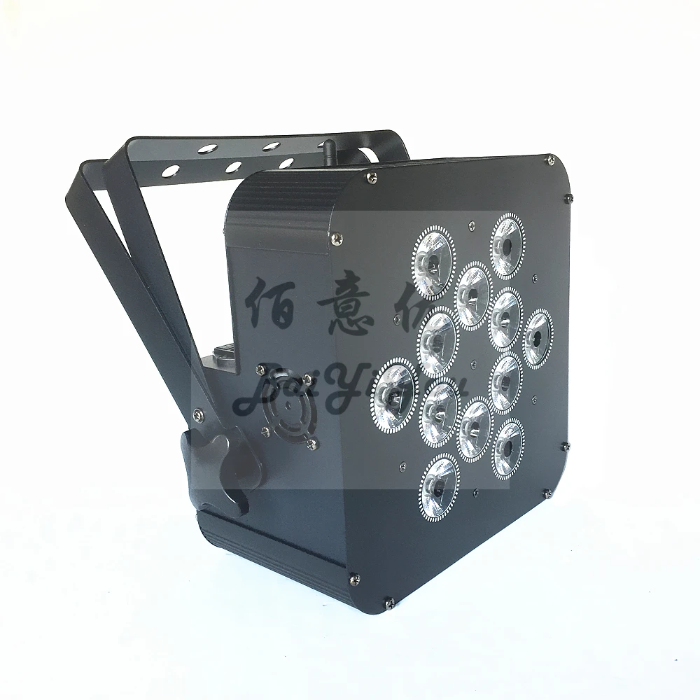 2 шт. 12x18 Вт RGBWA + УФ 6In1 светодиодный Батарея Беспроводной плоский прожектор dmx Flat PAR