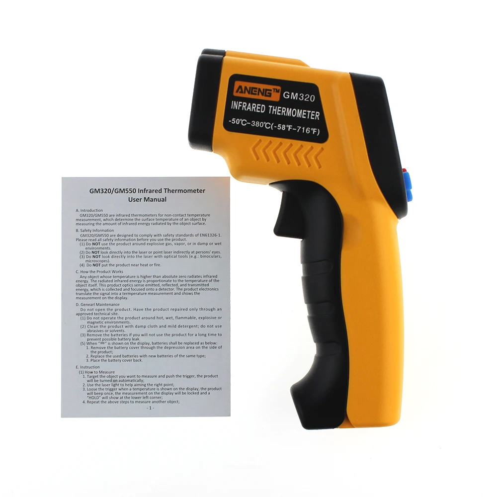 GM320-50-380C USB Тепловая камера Инфракрасный термометр измеритель влажности Метеостанция контроллер температуры " для взрослых термометр