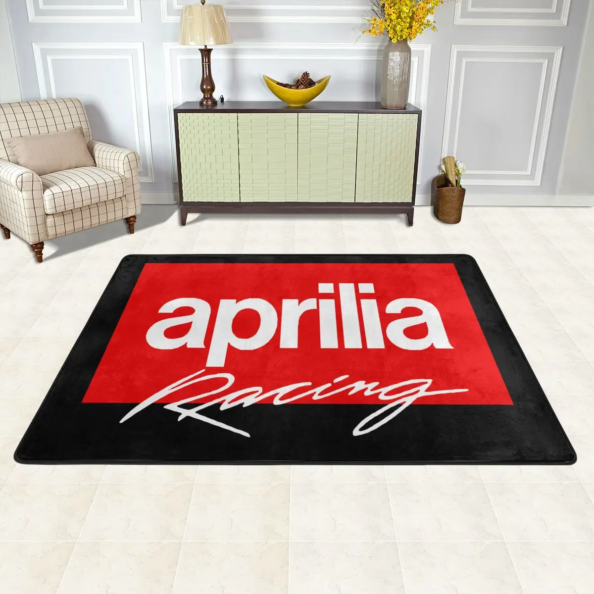 

Мотоциклетный ковер Aprilia для гонок, домашний декоративный джутовый ковер для гостиной, детской комнаты