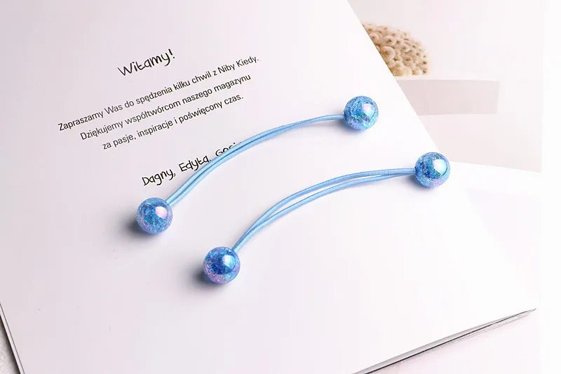 Милые Красочные Головные уборы принцессы с бусинами Детские эластичные повязки