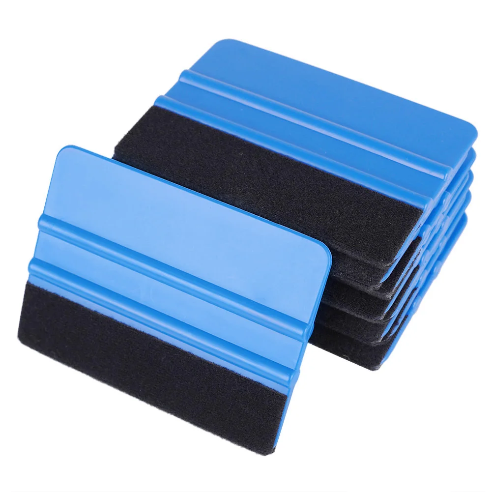 

High Recommend 10Pcs Durable Blue Squeegee Felt Edge Scraper Car Decals Vinyl Wrapping & Tint Tools Wholesale Quick delivery CSV