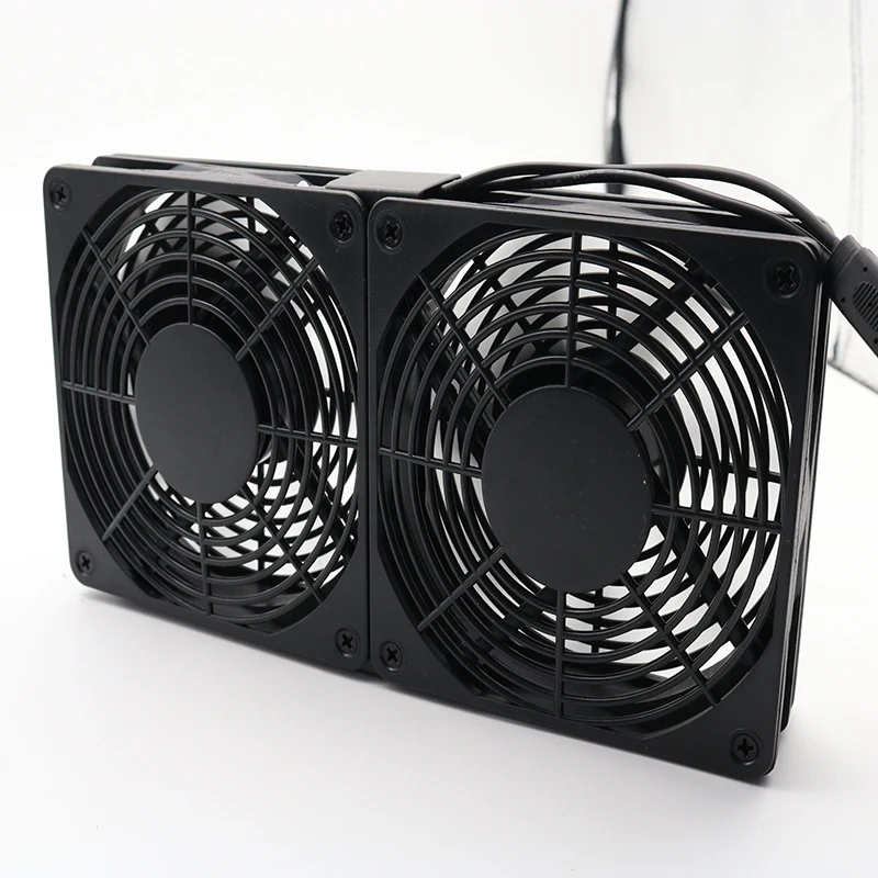 

Router cooling fan computer cooling TV box wireless mute DC 5V USB power supply 120mm 240mm fan 12CM with screw protection net