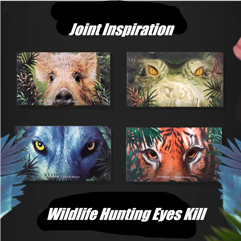 Eyeshadow Tray Twelve-Color Explorer Piglet Tiger Ice Wolf Crocodile Animal Eye Shadow Disk
