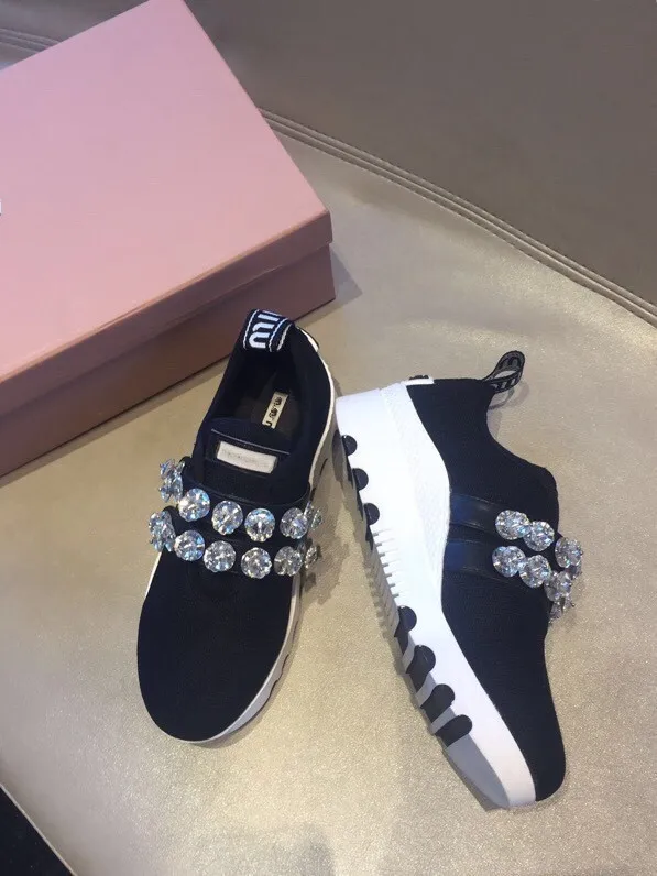 

High Quality Brand Design Flat Shoes Woman Casual Cozy Rhinestones Decor Sneakers Slip On Sapato Feminino High Quality DadShoes