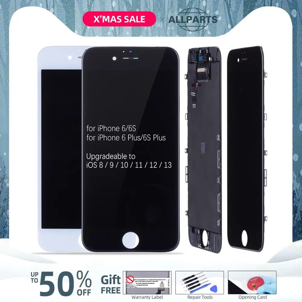 AAA OEM Дисплей для iPhone 6S LCD в сборе с тачскрином на рамке для iPhone 6 6S Plus Дисплей LCD черный белый