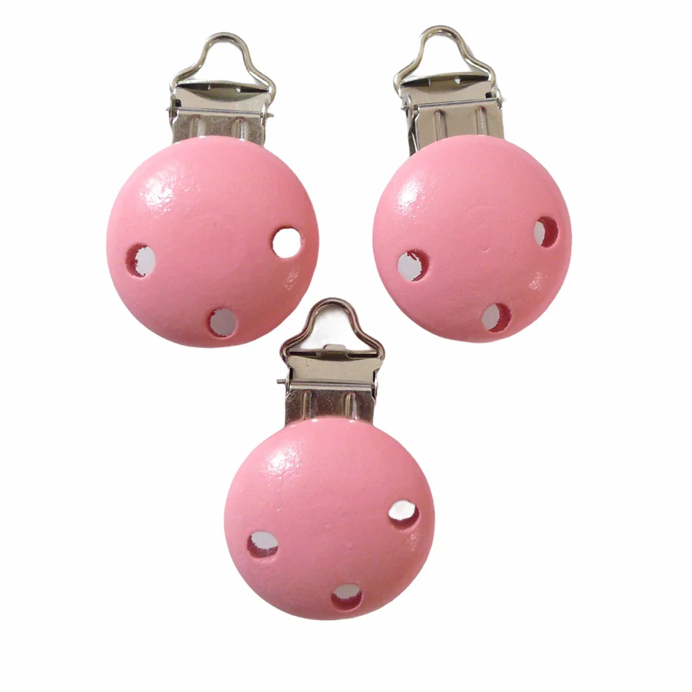 25 шт розовый цвет из натурального дерева Детские пустышки держатель зажимы|pacifier