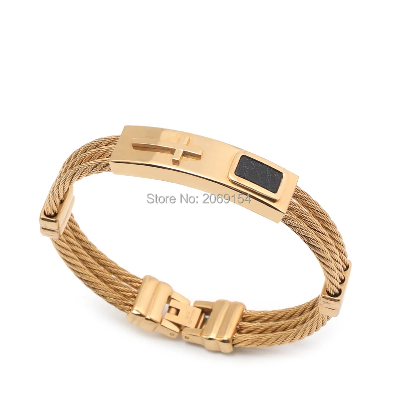 Золотые ювелирные украшения золотой браслет стальной мужской модный магнитный