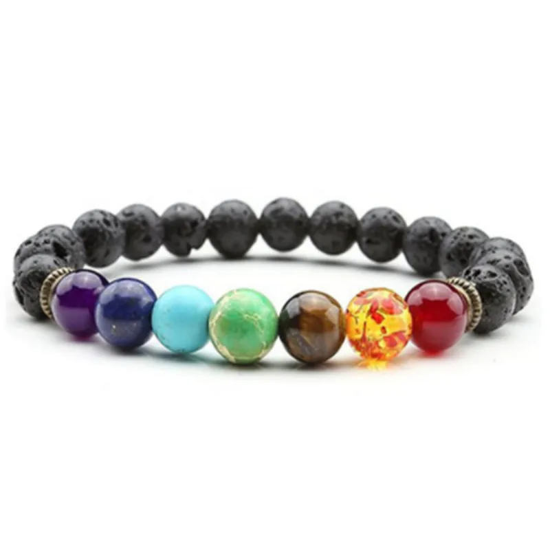 Dorp Shipping Natural Stone Beads Bracelets for Women Men Yoga Buddha Player 7 Chakra Bracelet femme Jewelry Christmas Gifts | Украшения и