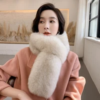 2019 fashion fox fur collars korean style 100 real fox fur scarves women real fox fur wraps scarf warm top quality two side fur