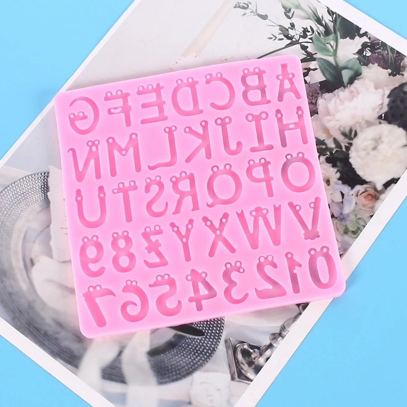 

Alphabet Epoxy Resin Mold English Letters Number Pendant Casting Silicone Mould DIY Crafts Jewelry Making Tools