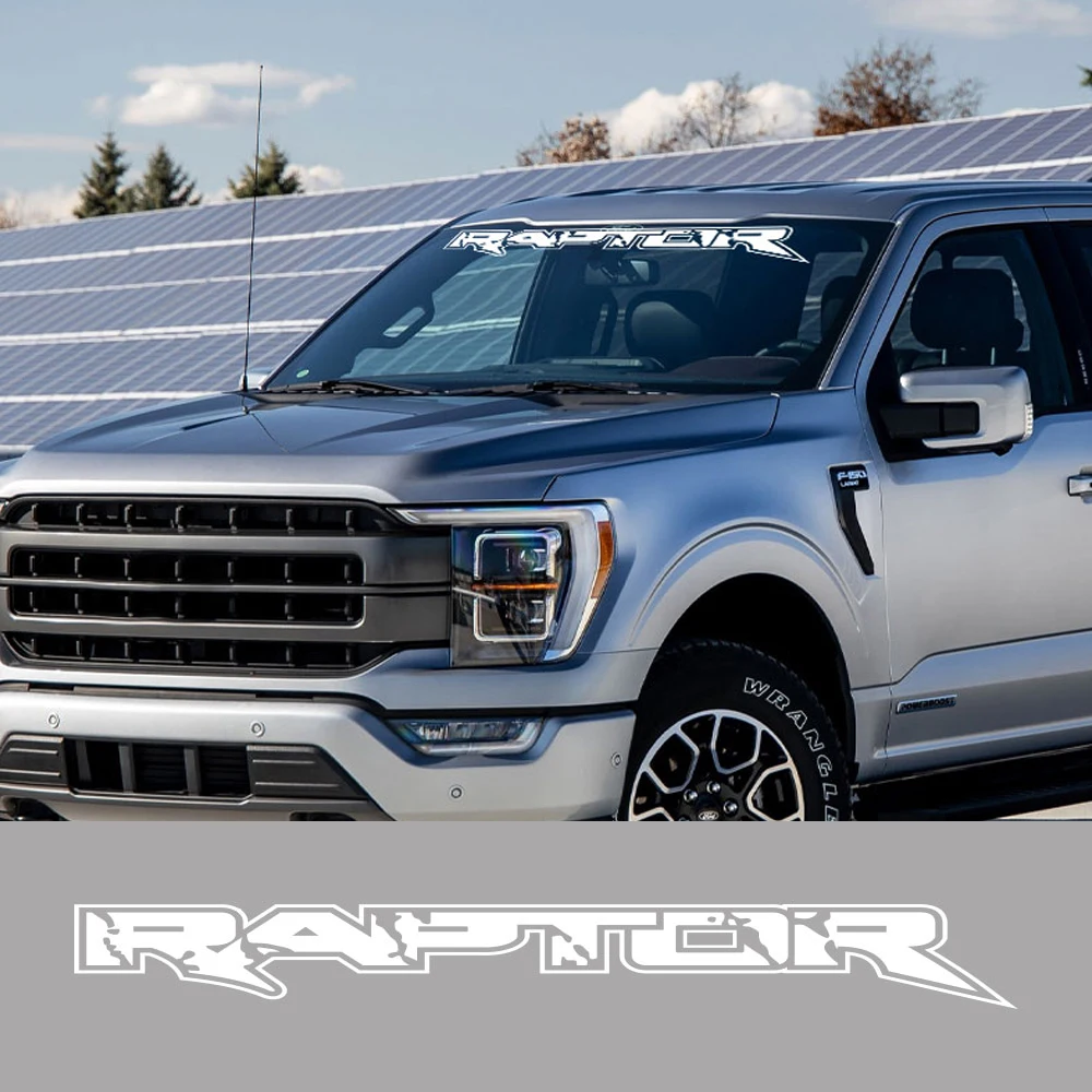 Наклейки на лобовое стекло для Ford F150 Raptor Pickup Графика Настраиваемый логотип Виниловые чехлы Декор наклейки для автомобилей Автоаксессуары.