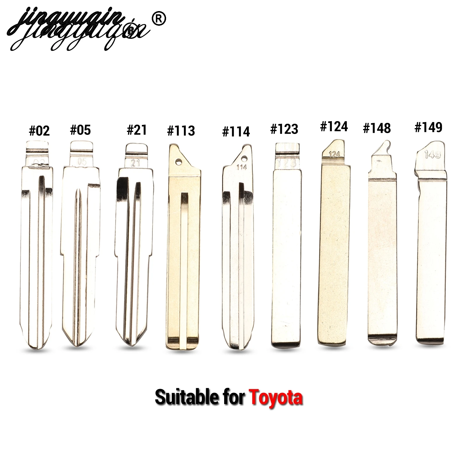Jingyuqin металлический пустой ключ без порезов для Toyota Camry Corolla high Lander Co Vios Scion No.02 05 21