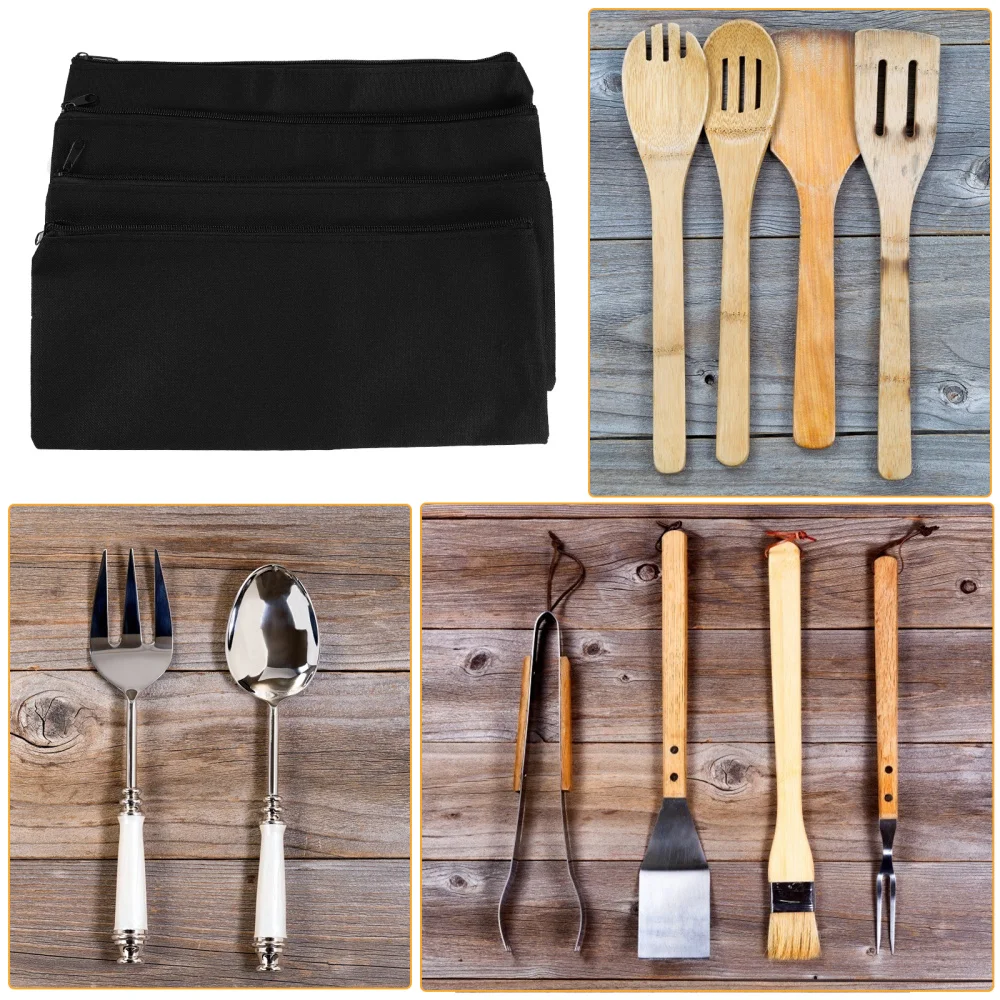 

4PCS Barbecue Tool Pouch Bag Multi-purpose Storage Bag Premium Storage Bag
