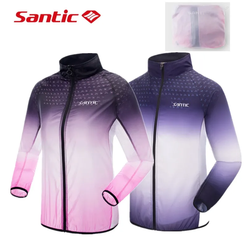 Мужская и женская кожаная куртка Santic MTP дышащая Светоотражающая ветрозащитная