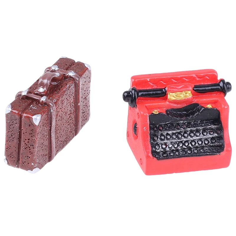 

Doll Home Life Scene Furniture Toys Stimulation Vintage Suitcase Typewriter Dollhouse Miniature 1:12 Scale Fairy