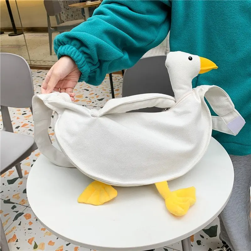 

2021 New Casual Duck Shape Women Messenger Bag Fashion Canvas Crossbody Bags For Women Small Cute Shoulder Bag Handbags Girls