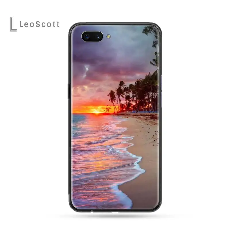 

Summer Beach Relax Starfish Ocean Sky Sun Phone Cases For OPPO F 1S 7 9 K1 A77 F3 RENO F11 A5 A9 2020 A73S R15 REALME PRO