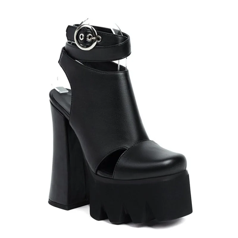 

Roman Style Ankle Strap Footwear Women Heels Sexy High Heel Shoes Platform Pumps For Party Office Lady Luxury Trendy Shoe