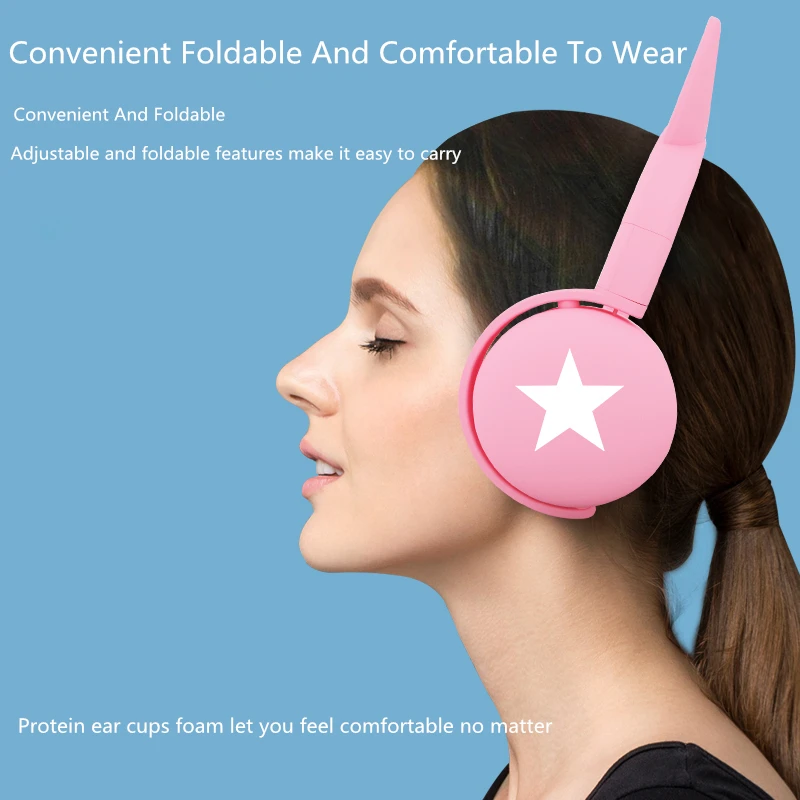 

AIKSWE Bluetooth Headphones Glowing Cute Cat Colourful LED Girls Gift Kids Wireless Headset HIFI Stereo Bass 3.5mm AUX With MIC