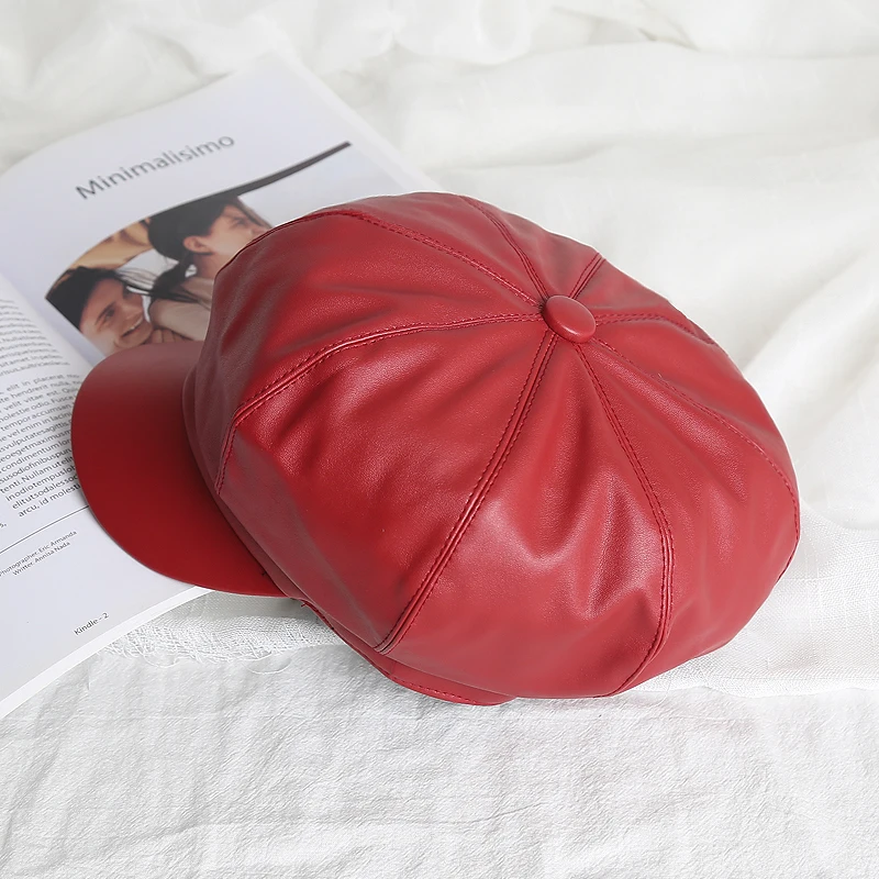 Новые модные Восьмиугольные шляпы для женщин Классическая кепка газетчика из