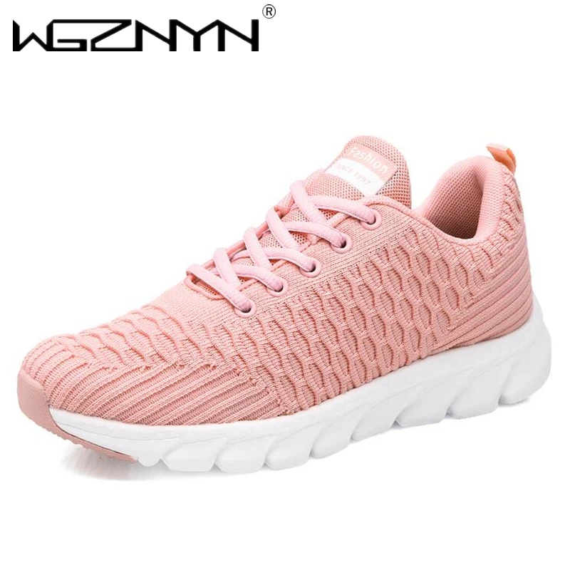 

Женские повседневные кроссовки, женские дышащие вязаные кроссовки для дам, сверхлегкая спортивная обувь, женские теннисные кроссовки, 2020