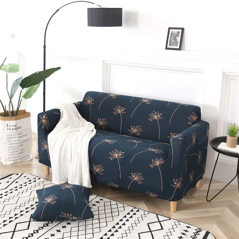 Винтажный чехол для дивана с цветами эластичный из полиэстера и спандекса