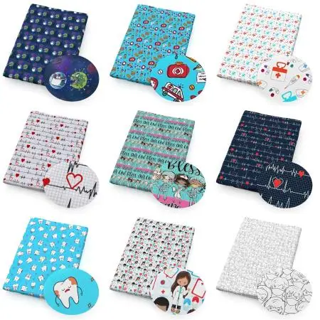 David accessories 50*145 см медицинская Лоскутная Ткань из 100% хлопка с принтом для шитья