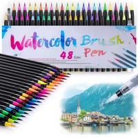 2448 colors watercolor brush markers pens set with blending water pen drawing paint calligraphy art back to school gift a6901
