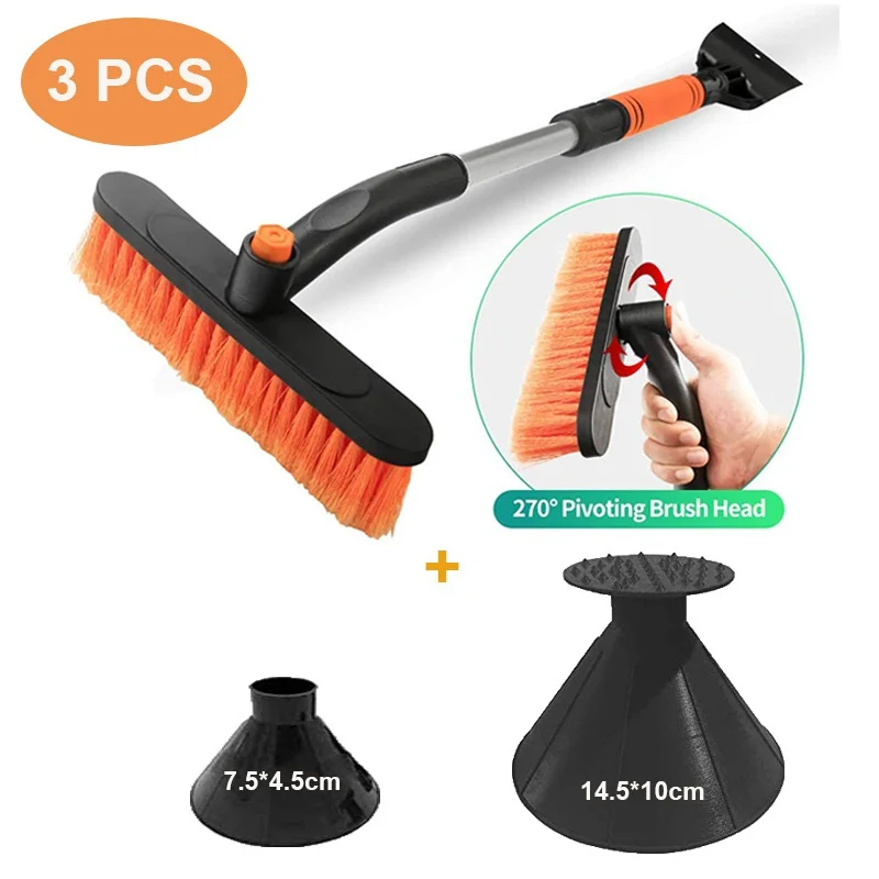 3 шт. автомобильный скребок для льда снежной погоды щетка лопаты со съемной