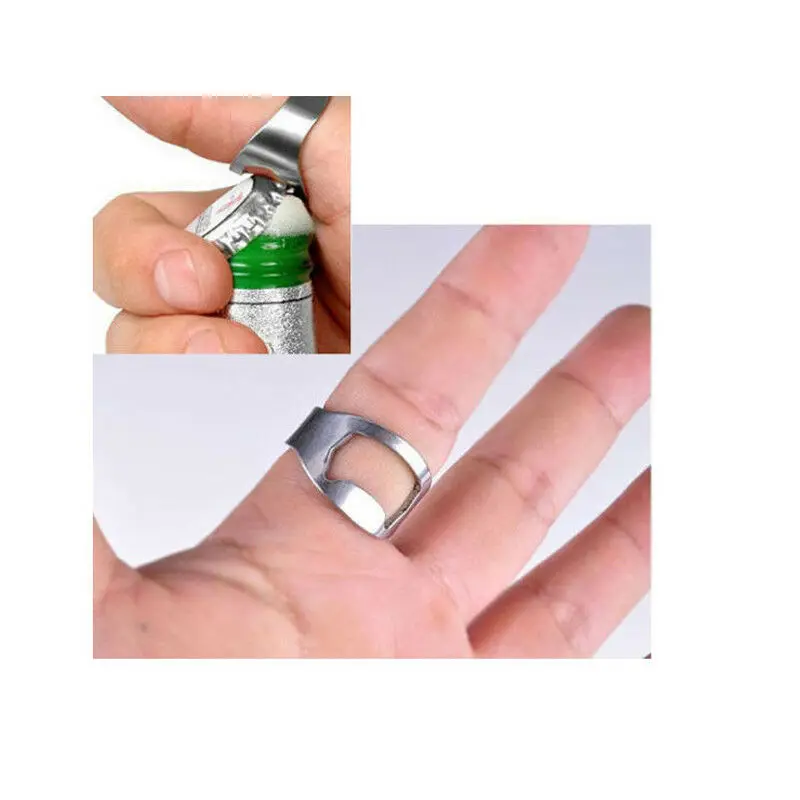 Творческий Портативный кольцо открывалка для бутылок весело новинка питья пива