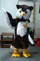 brown owl mascot costume suit adult professional legend bird eyecatching