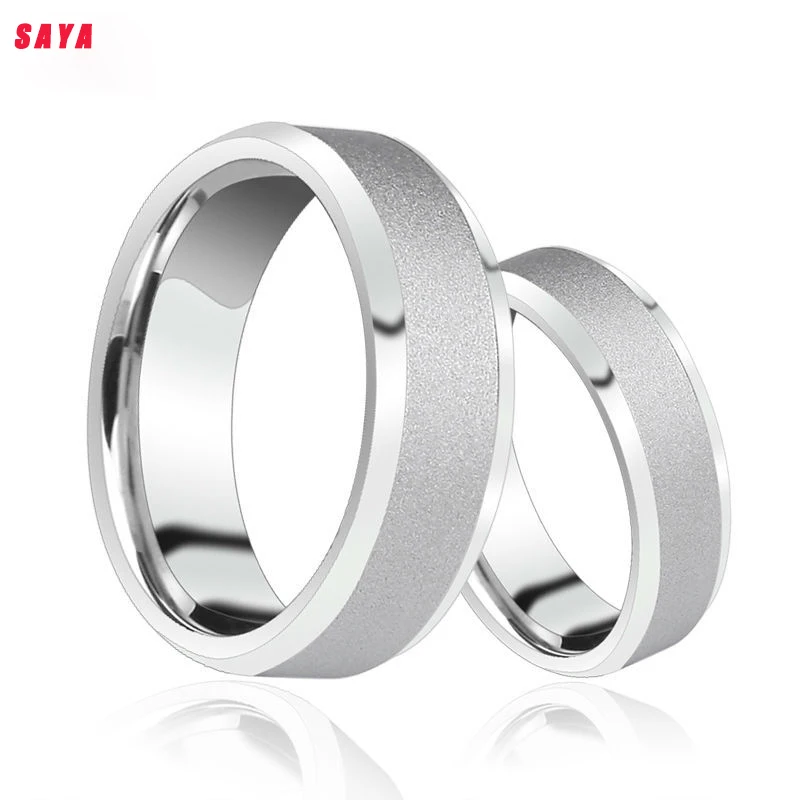 Парные ювелирные изделия карбида вольфрама обручальное кольцо Матовый центр