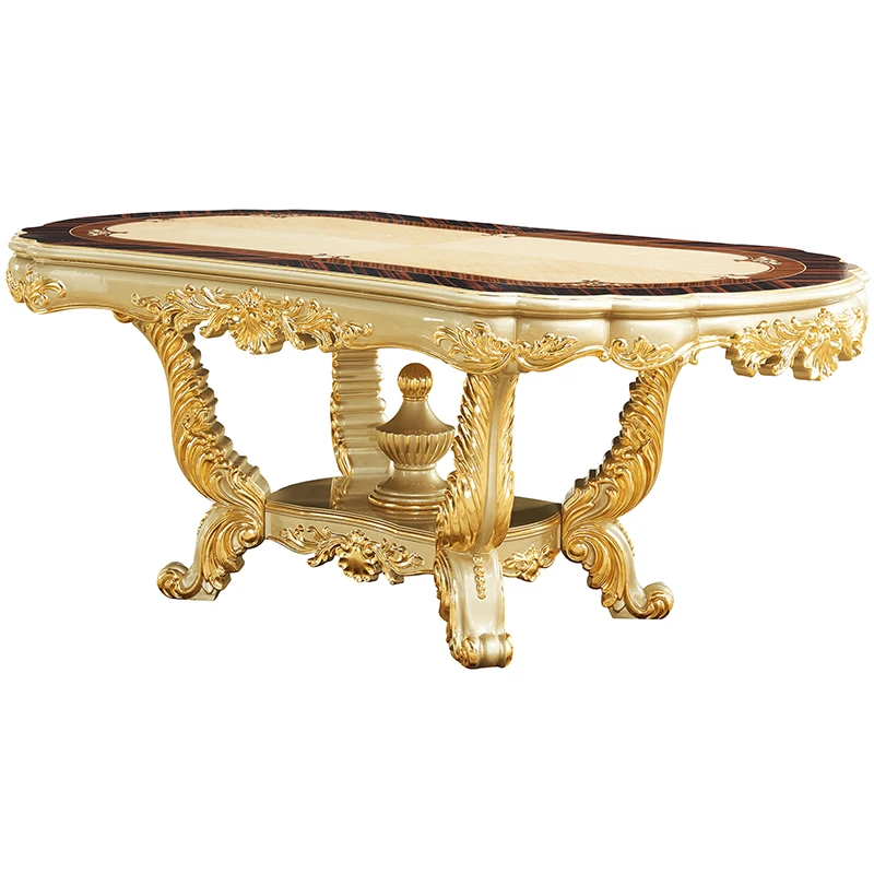 Антикварная столовая мебель Роскошные из натуральной кожи твердые деревянные