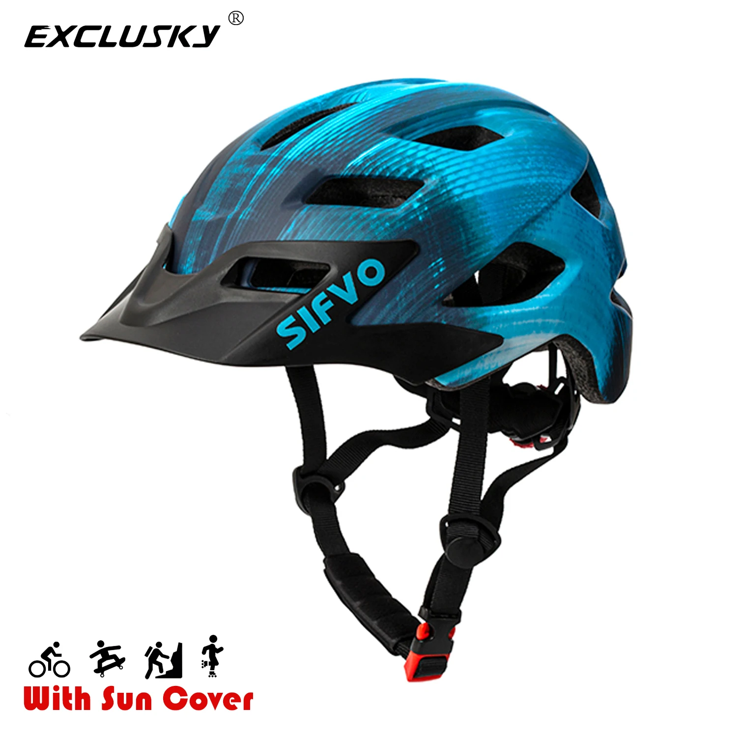 Отличный защитный шлем для детей на открытой двери велосипеда самоката с полями