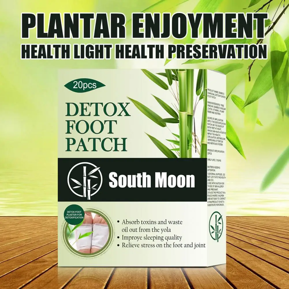 

20Pcs Foot Patch Relieve Pain Foot Plaster Improve Energy Detox Foot Patch Sleep Aid Bamboo Charcoal Detox Foot Patch for Home