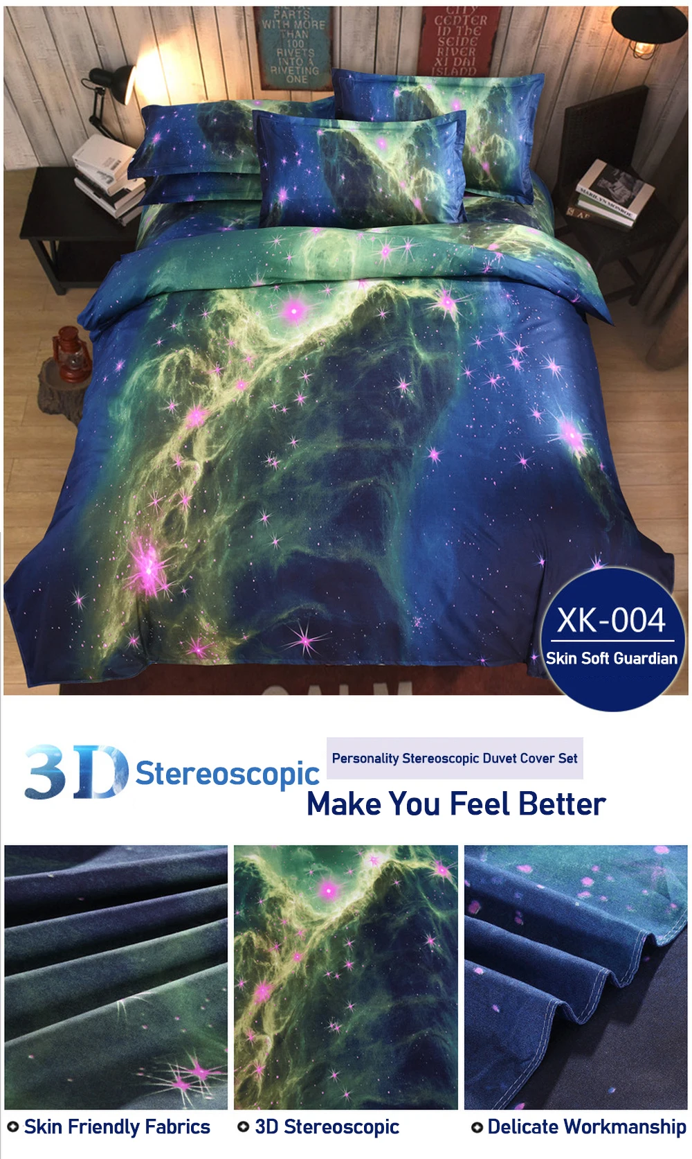 3D Galaxy пододеяльник модные комплекты постельного белья Вселенная космическое пространство тематическое постельное белье плоский лист 2шт/3 шт/4 шт один двойной размер