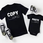 Смешные парные наряды для всей семьи, хлопковые футболки с коротким рукавом для отца, матери, дочери, сына, детские комбинезоны