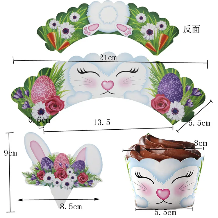 12 шт. декоративные топперы в виде кролика|Товары для украшения тортов| |